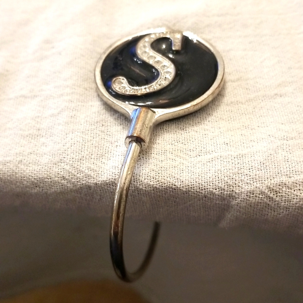 LETTER S Rhinestone Purse Bag Holder